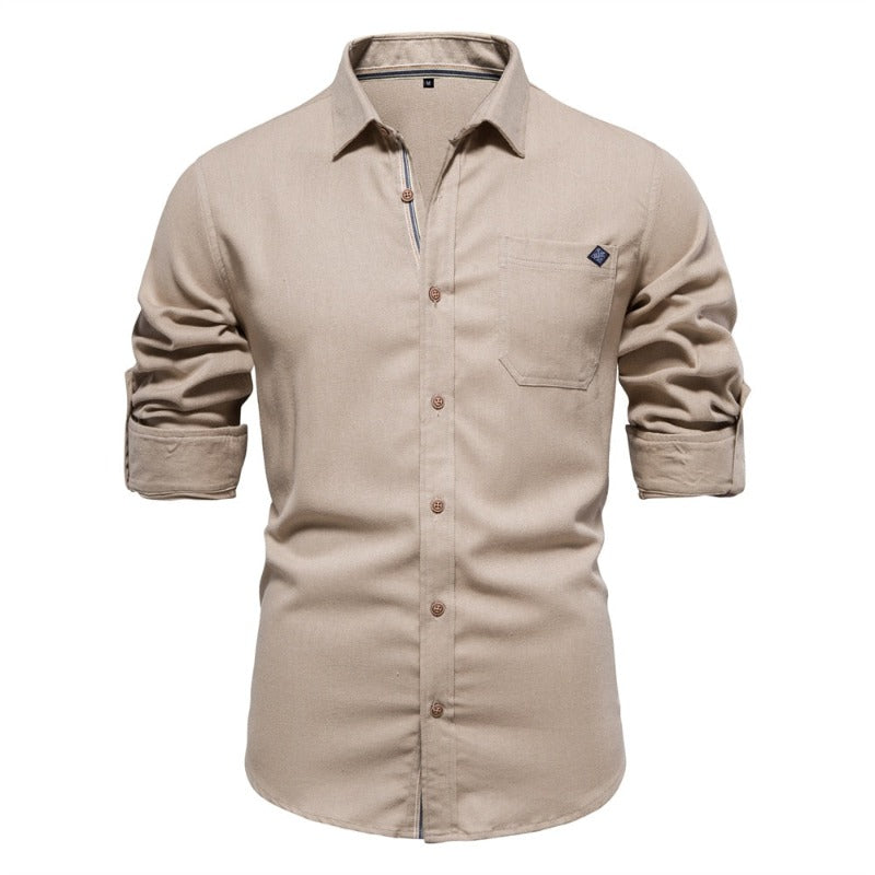 Levoire | Chemise Ajustée Pour Hommes Beige