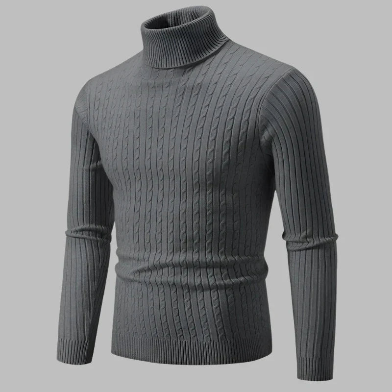 Levoire | Pull En Tricot Pour Homme À Motif Torsadé Gris foncé