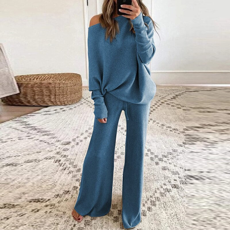 Levoire | Vêtements De Détente Ensemble Parfait Pour L'Automne Bleu
