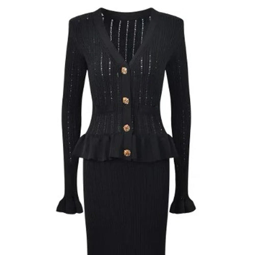 Levoire | Robe Longue En Tricot À Col En V