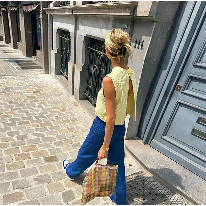 Levoire | Top Tricoté Dos Nu À Nouer