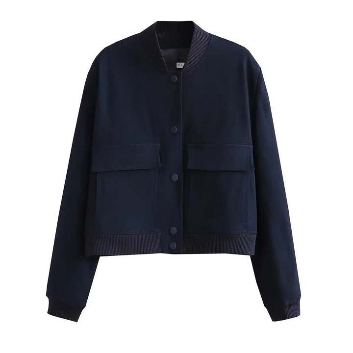 Levoire | Veste bomber à manches longues avec col et poches Gris de mer