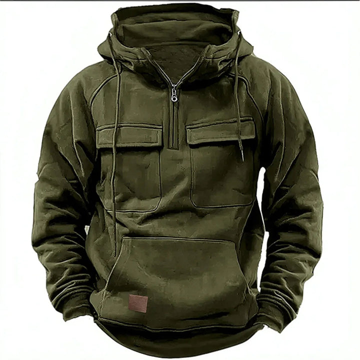 Levoire | Hoodie, Manches Longues Et Poches Zippées Vert