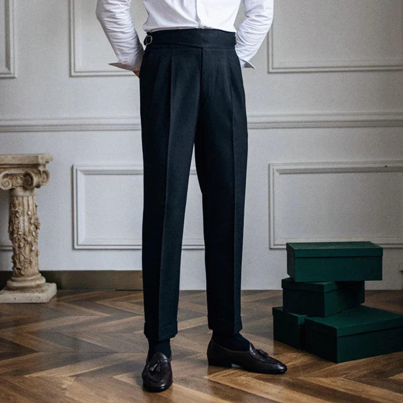 Levoire | Pantalons Sur Mesure Rentoja Avec Des Jambes Retournées Noir