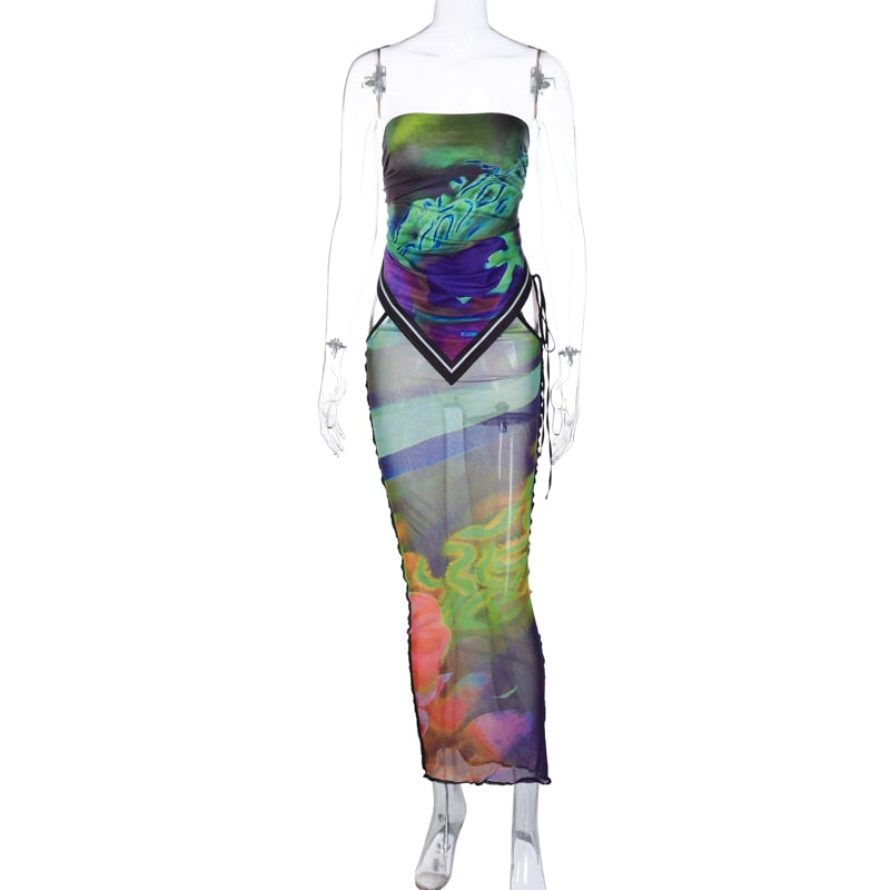 Levoire | Haut Cropped Tube & Jupes Longues Transparentes