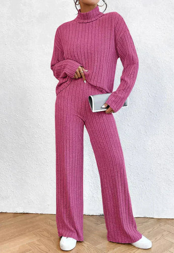 Levoire | Ensemble En Tricot 2 Pièces Avec Pull À Col Roulé Et Pantalon