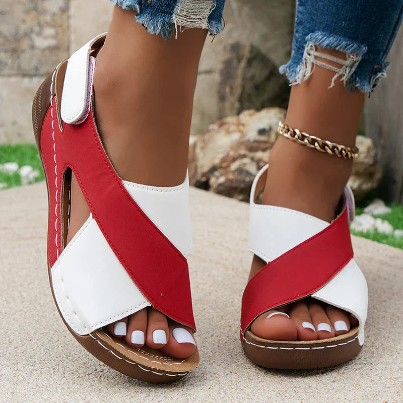 Levoire | Sandales Femmes Bloc De Couleur Respirant Rot