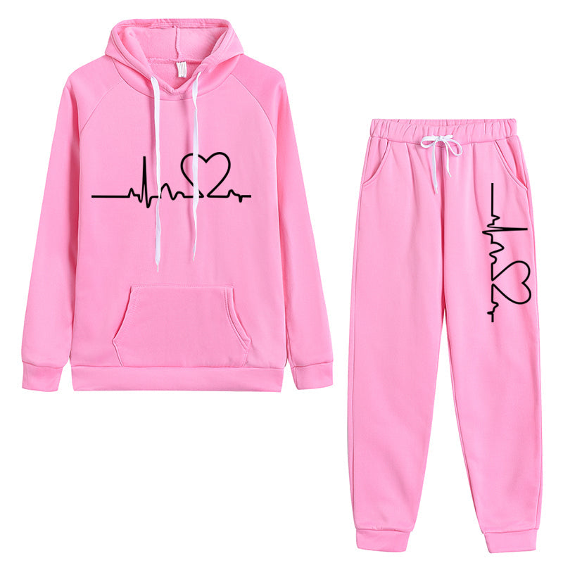 Levoire | Ensemble De Loisirs Confortable (Sweat À Capuche Et Pantalon) Rosa