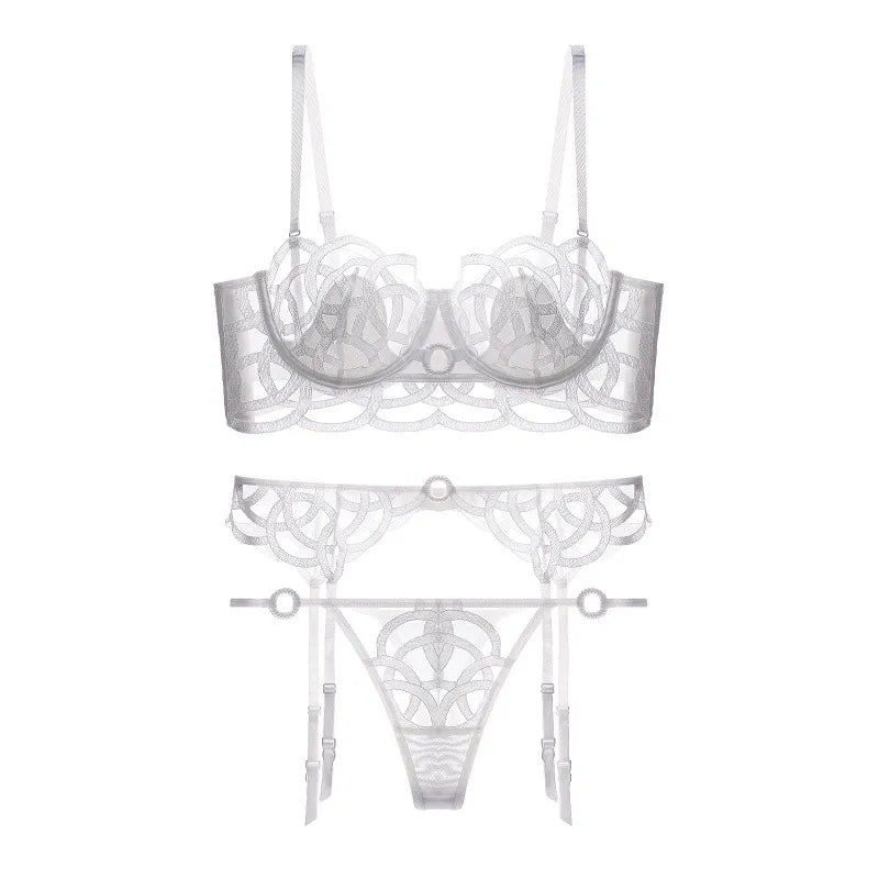Levoire | Ensemble De Lingerie Avec Porte-Jarretelles Blanc