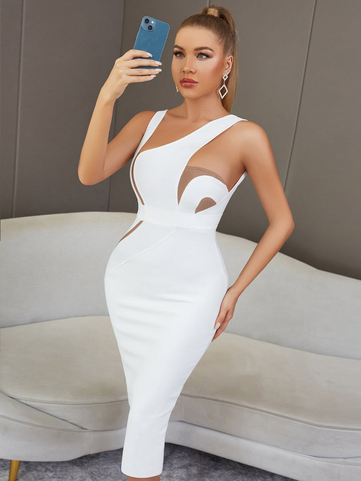 Levoire | Haut Sans Bretelles Dos Ouvert Midi Bodycon Robes