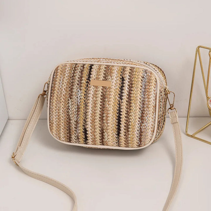Levoire | Moderne, Estivale, Élégante, Sac À Bandoulière Multicolore Pour Femmes Abricot 13*6*20CM