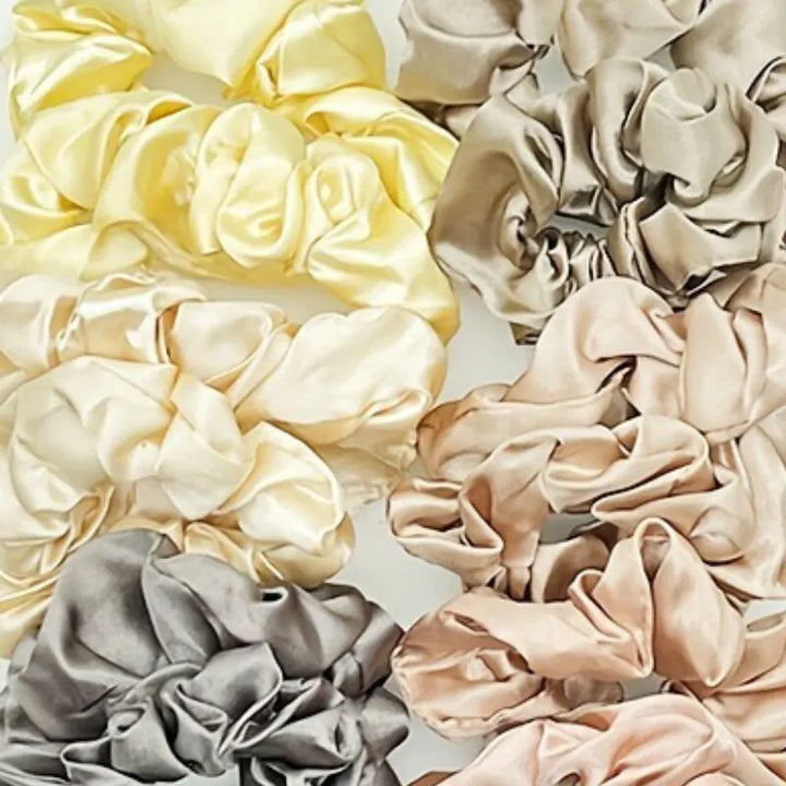 Levoire | Set Satin-Haargummis Elegante Stoff-Haarbänder