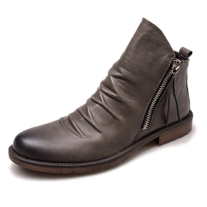 Levoire | Bottes En Cuir Lisse Pour Les Jours Froids Gris