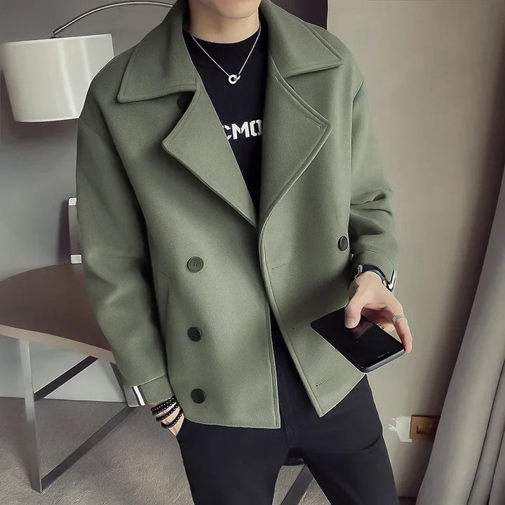 Levoire | Manteau Court Moderne Pour Homme Avec Col Vert