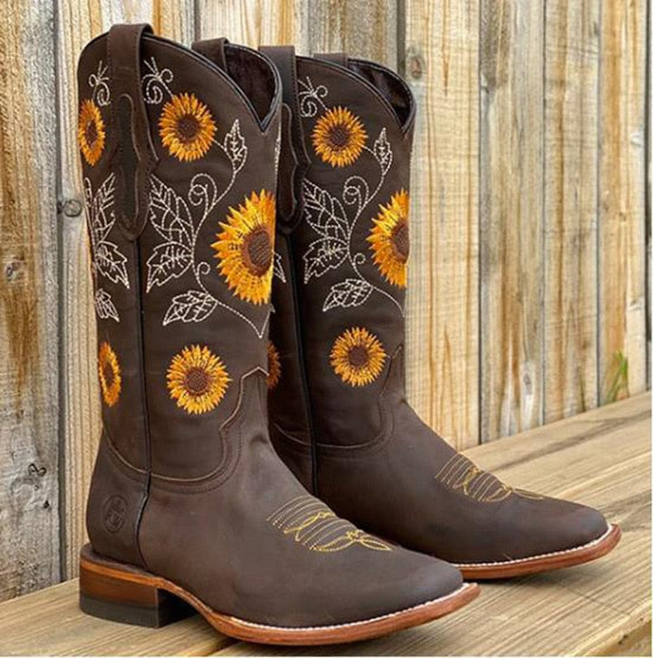 Levoire | Style Bohème Bottes Pour Femmes Marron foncé