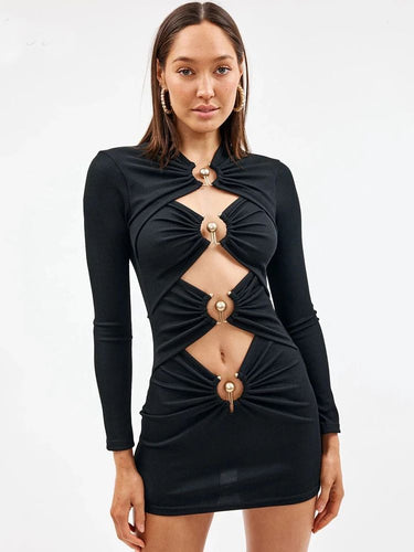 Levoire | Robe Mini Holometalliringer À Épaule Dénudée