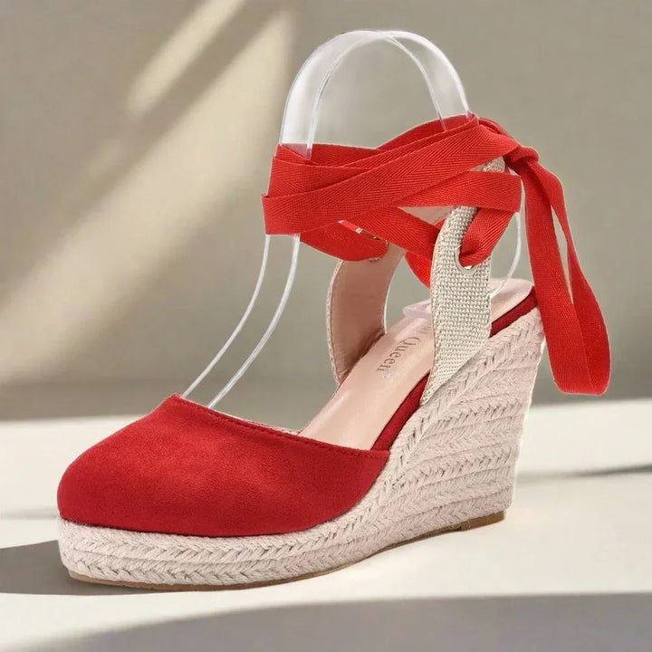 Levoire | Sandales À Talon Compensé Boho Pour Femmes Avec Des Bandes