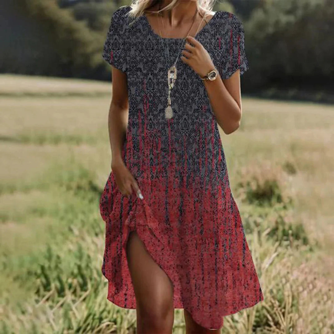 Levoire | Robe Maxi Fleur Bohémienne Pour Femmes Vert