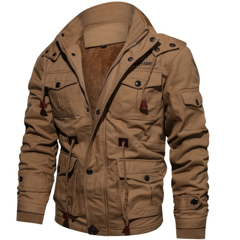 Levoire | Veste à manches longues en polaire avec plusieurs poches Braun