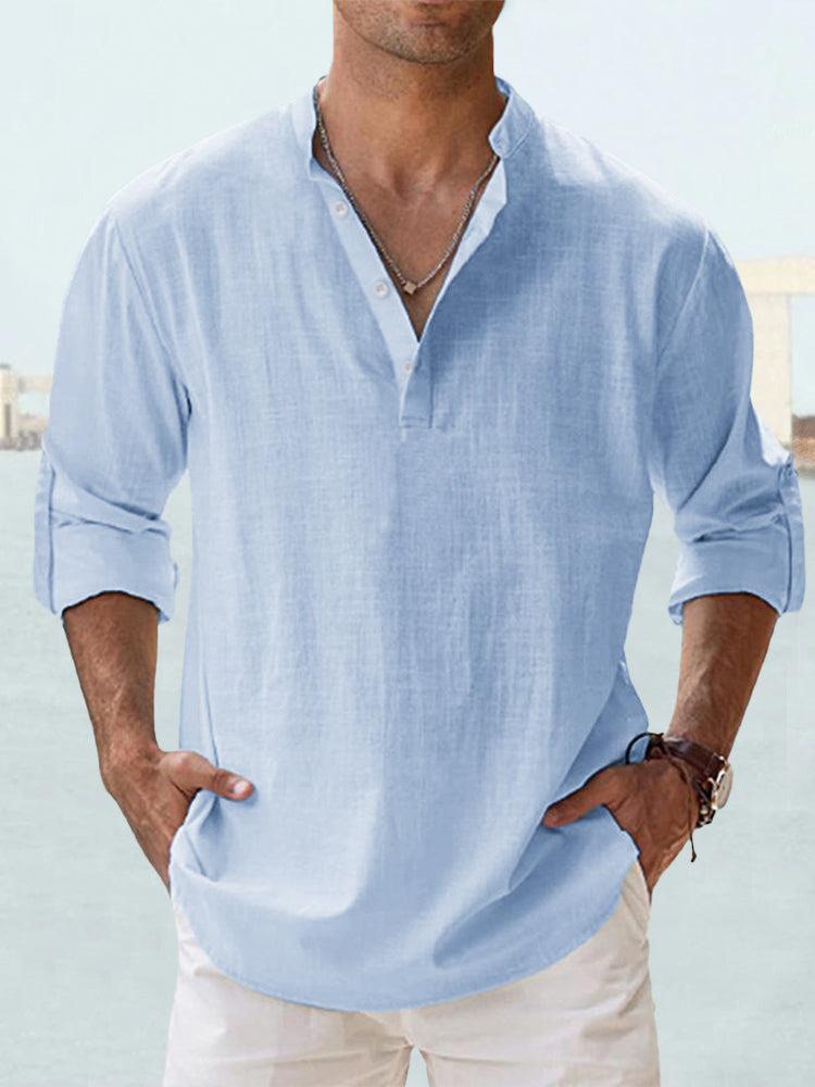 Levoire | Chemise d'été décontractée Bleu clair