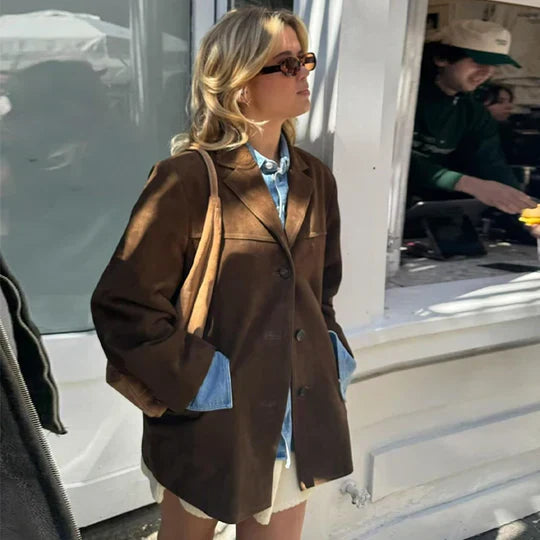 Levoire | Veste Femme Rétro Marron Braun A