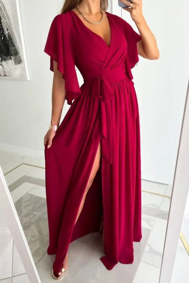 Levoire | Robe Intelligente Avec Décolleté En V Rot