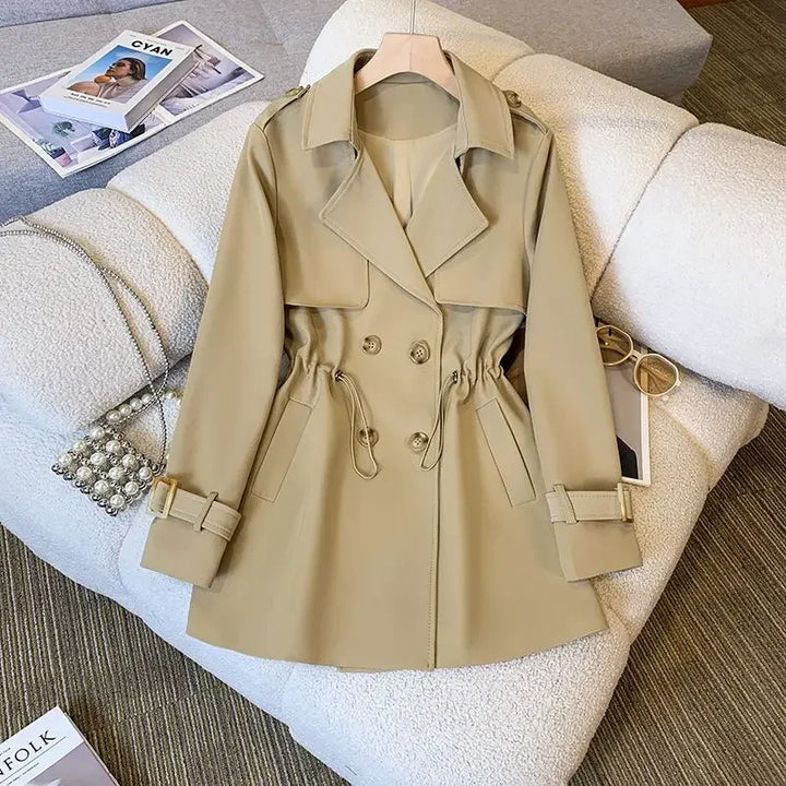Levoire | Élégant, Trench-Coat Mi-Long Pour Femmes Khaki