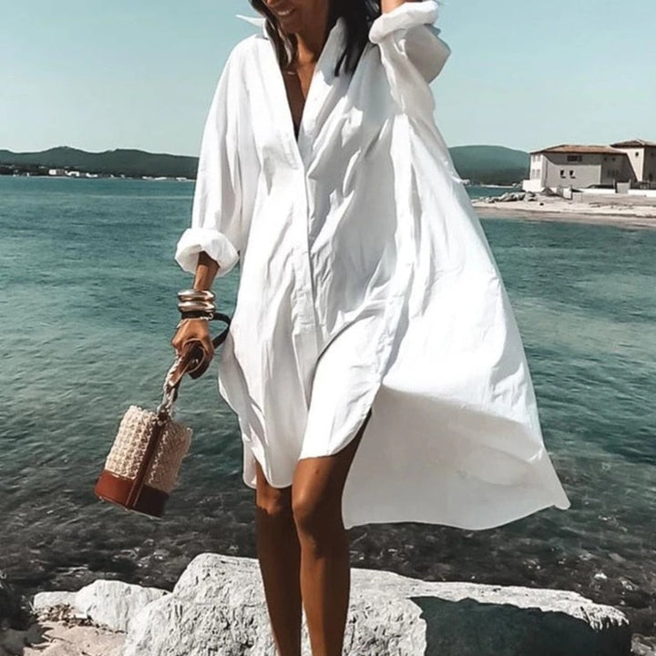 Levoire | Robe D'Été Élégante Et Confortable Blanc