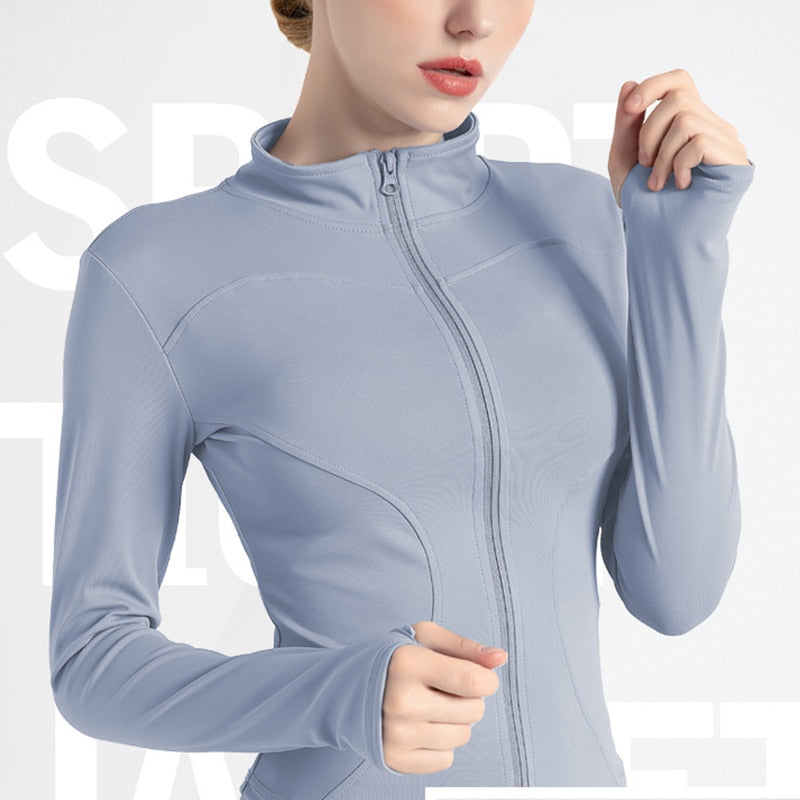 Levoire | Veste d'entraînement avec Coupe Ajustée et Élégance Sportive pour Femmes Bleu clair