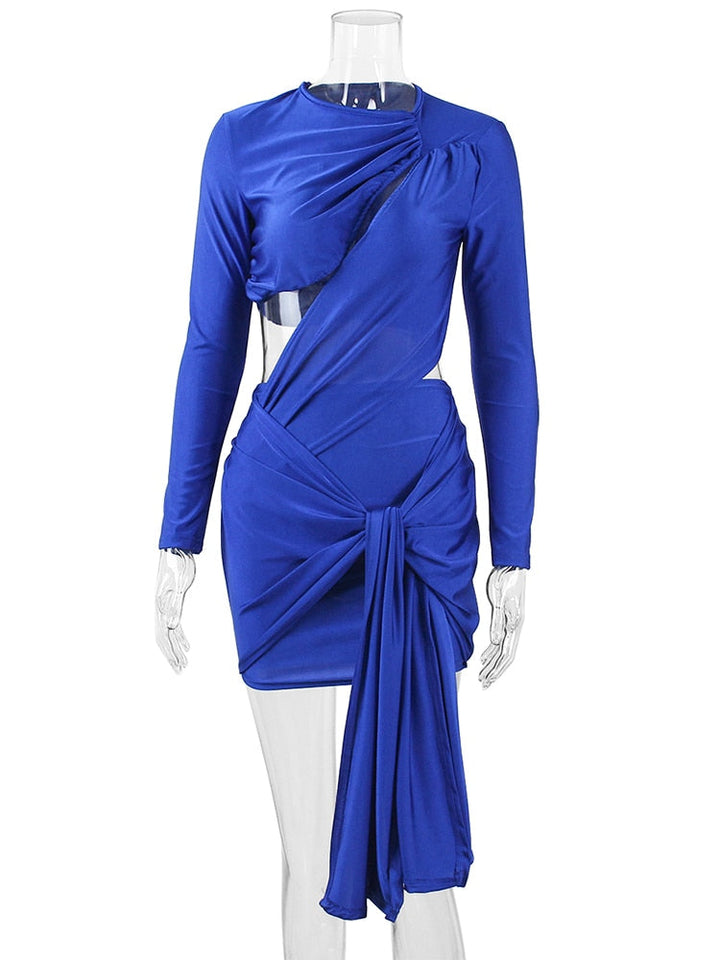 Levoire | Robe Minime Froncée Bleue