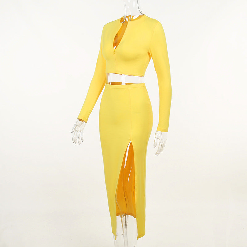 Levoire | Midi Dress With Long Sleeves And V Neck