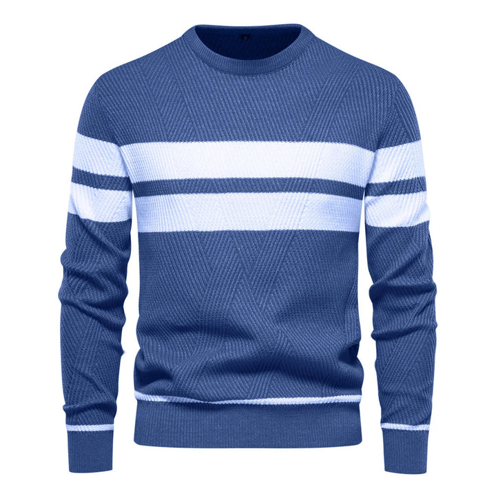 Levoire | Veste Tricot Rayée bleu foncé