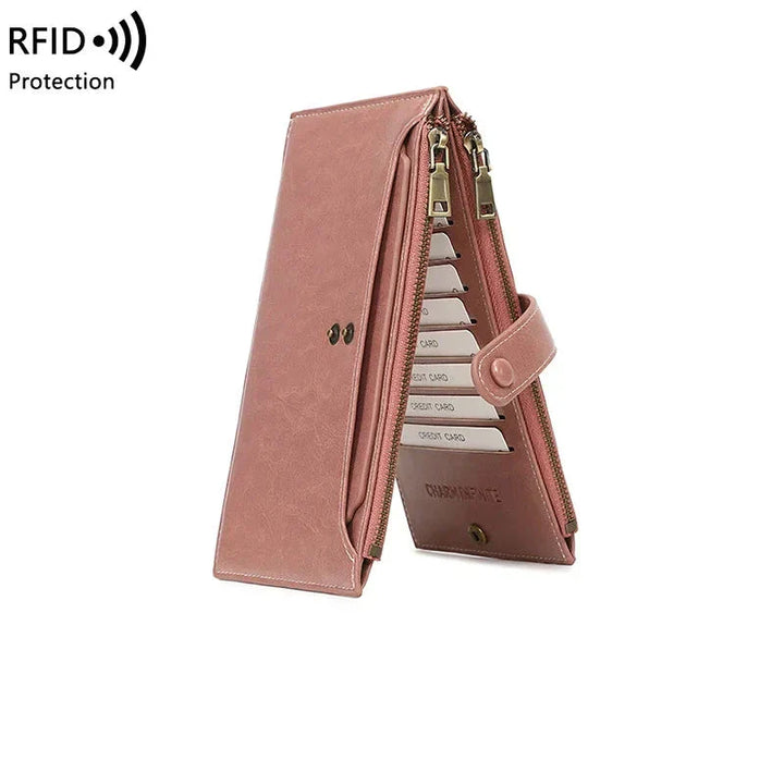 Levoire | Élégant Portefeuille De Voyage Grand Bloquant Rfid Rosa