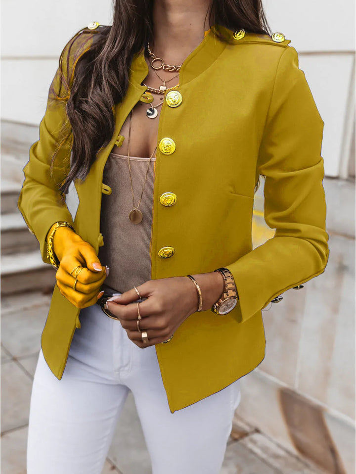 Levoire | Veste Élégante À Boutons Jaune