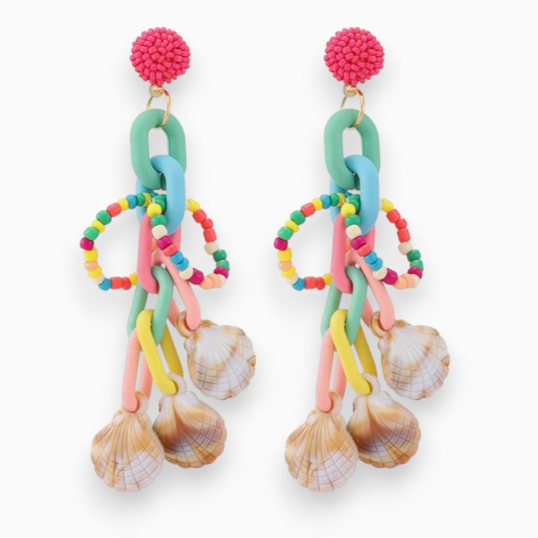 Levoire | Bunte Boucles D'Oreilles Funk coquillages