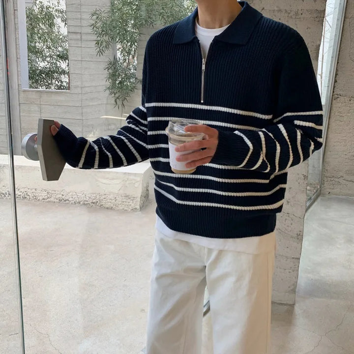 Levoire | Pull En Tricot Rayé Moderne Pour Hommes Élégant Et Confortable