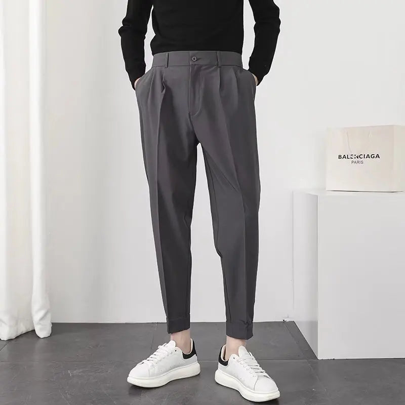 Levoire | Rennot Slim Fit Pantalon Pour Hommes Gris foncé
