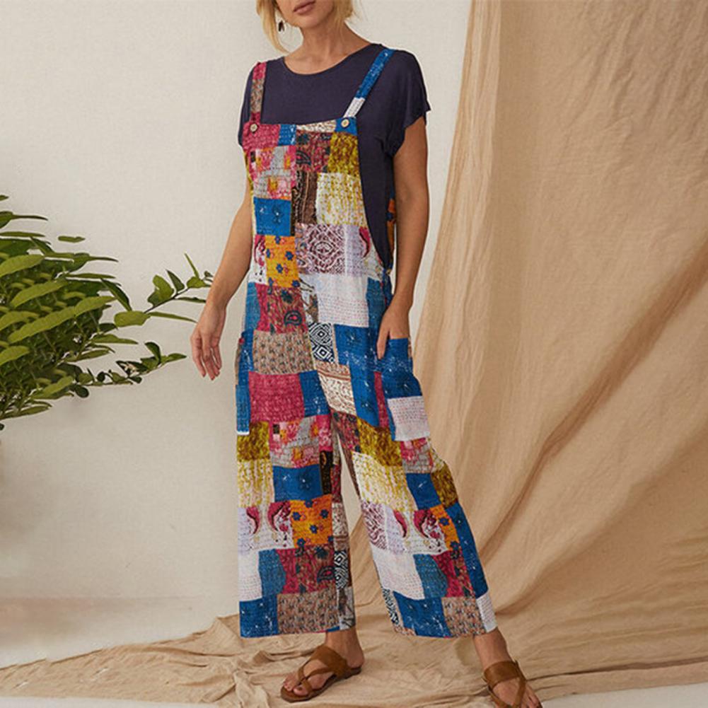 Levoire | Imprimé Vintage Combinaison À Jambes Larges Bleu