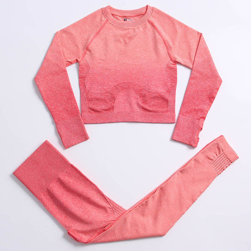 Levoire | Tenue De Sport Avec T-Shirt À Manches Longues Saumon