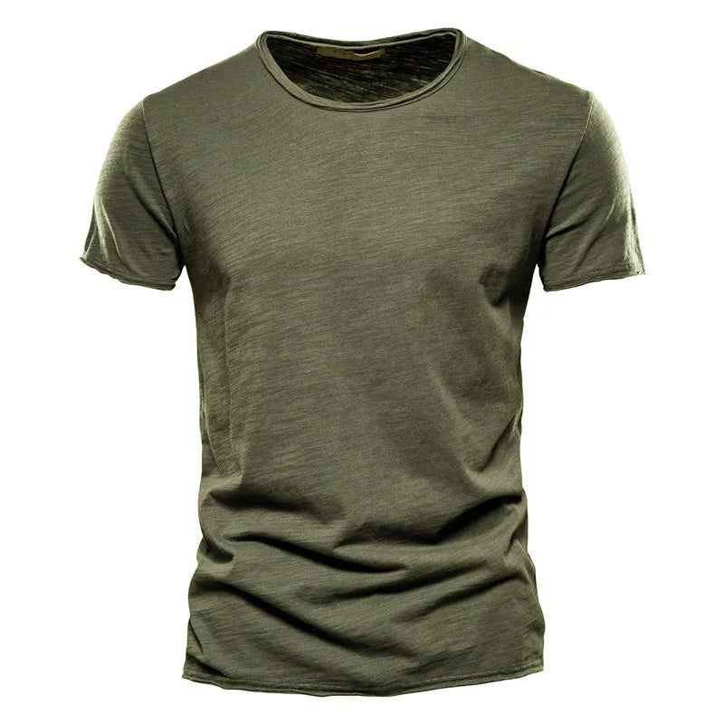 Levoire | Chemise en coton décontractée Olive foncé