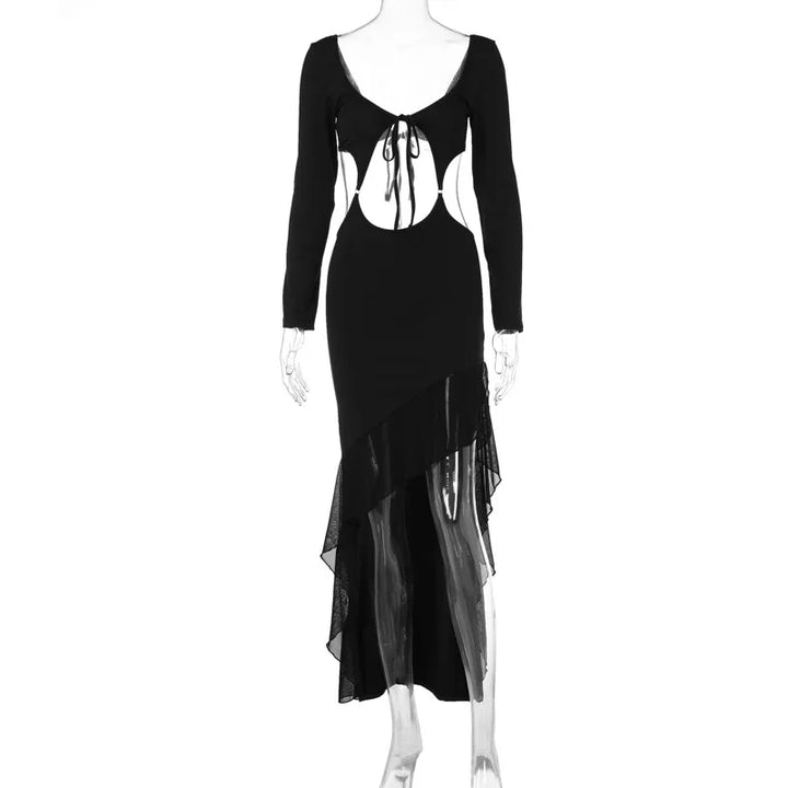 Levoire | Sans Manches Robe Asymétrique Dos Nu Taille Haute