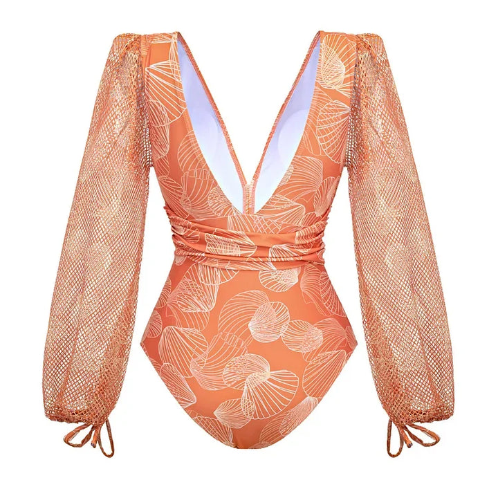 Levoire | Maillot De Bain À Manches Longues Avec Jupe Pour Un Look De Plage Élégant