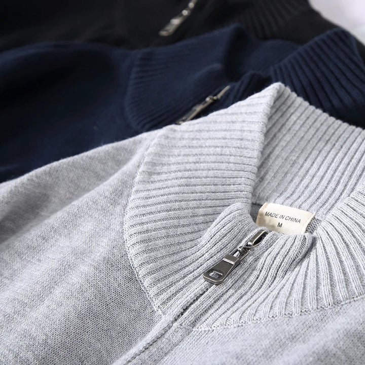 Levoire | Veste En Tricot Décontractée Pour Hommes Avec Fermeture Éclair Et Col