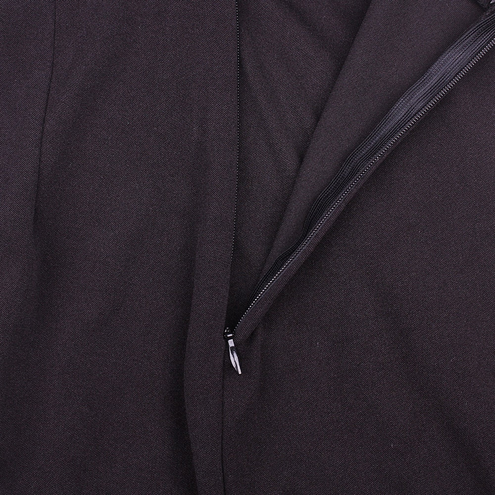 Levoire | Noir Hohlene Simple Manches Longues Robe Longue Parti