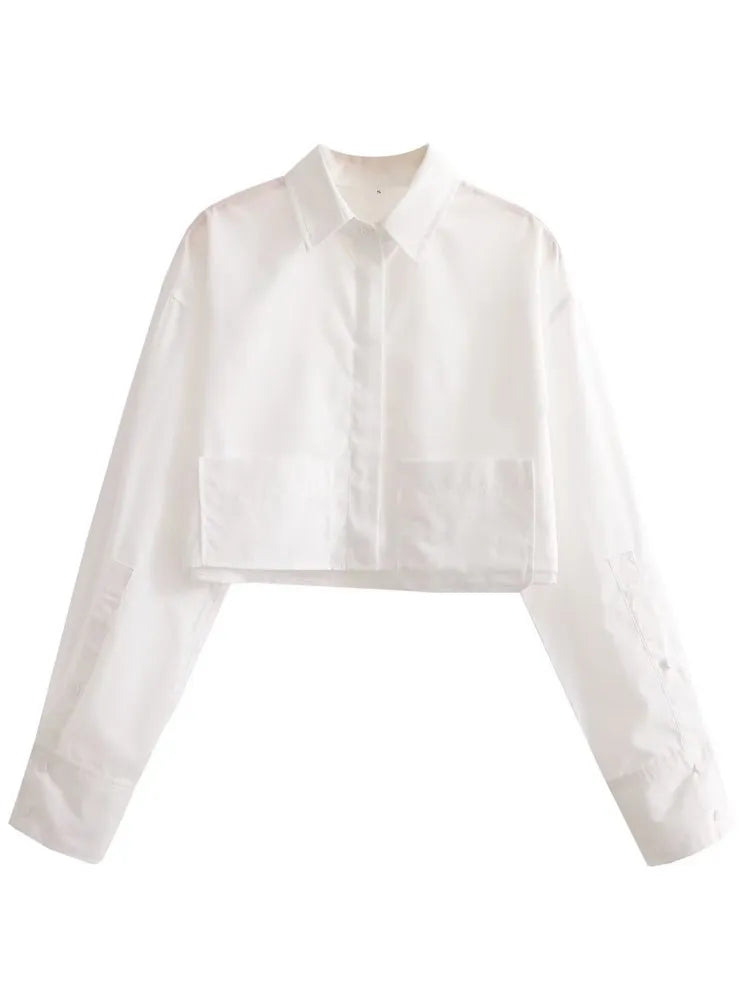 Levoire | Chemisier Court Grande Taille Blanc