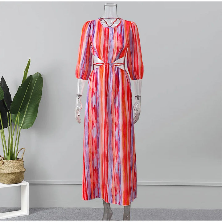 Levoire | Robe Dos Nu À Lacets À Rayures