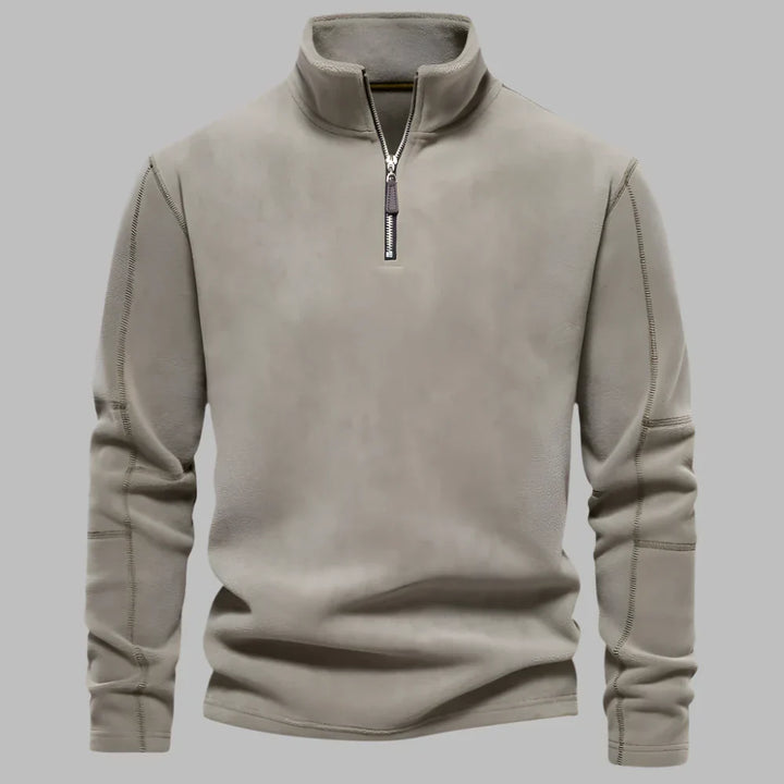 Levoire | Pull Homme Confortable Avec Fermeture Éclair Pour Un Look Décontracté Gris clair