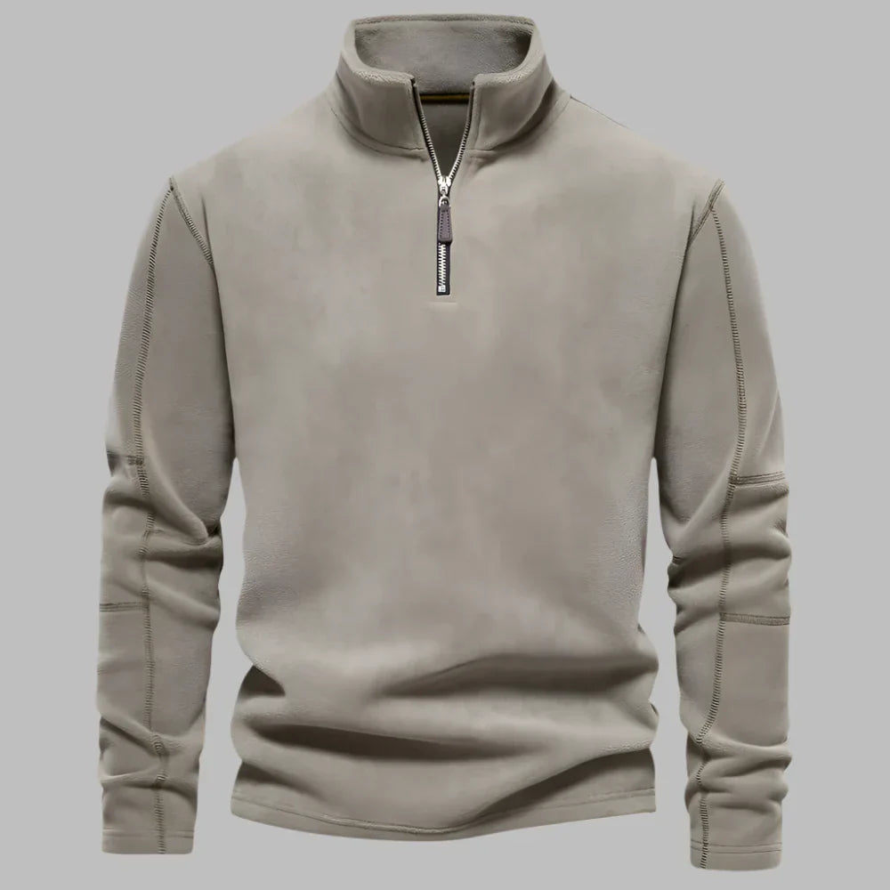 Levoire | Pull Pour Hommes Confortable Avec Fermeture Éclair Vert clair