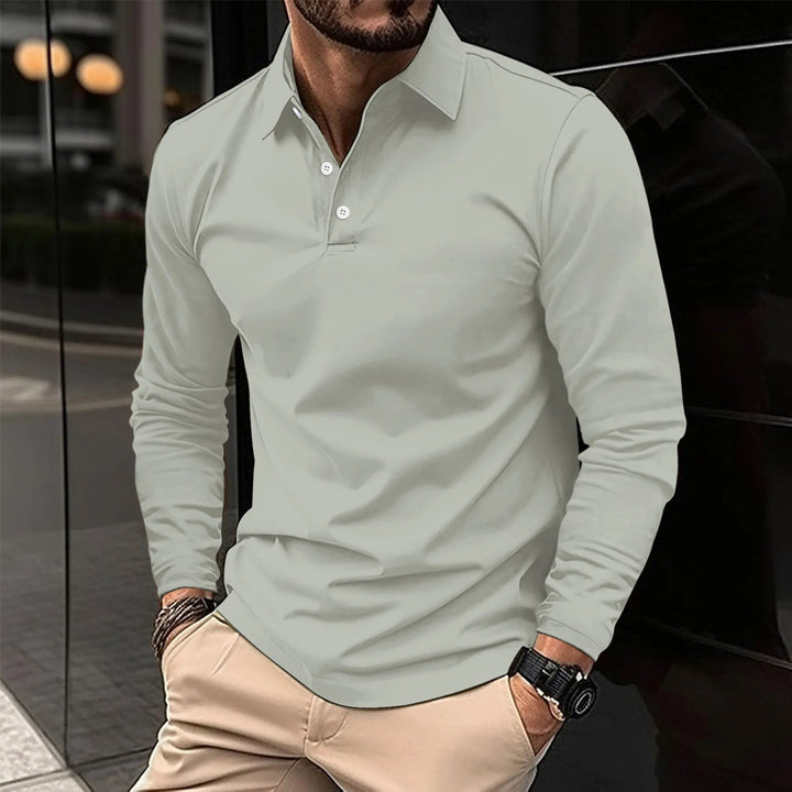 Levoire | Chemise Slim Fit Demi-Boutonnage Gris