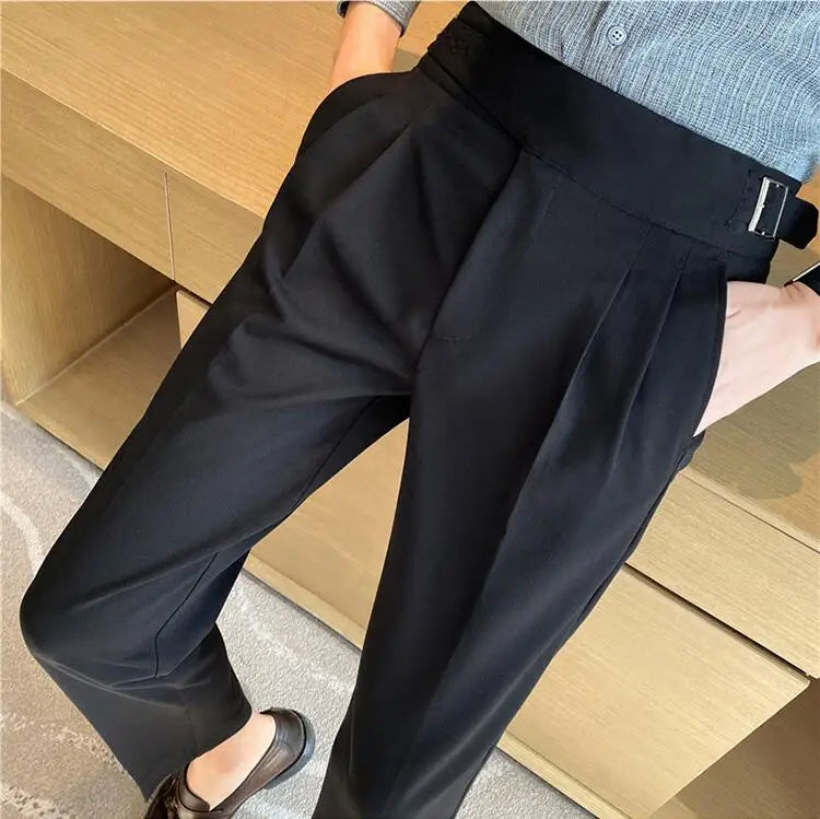 Levoire | Pantalons Décontractés Taille Haute Pour Hommes Avec Ceinture
